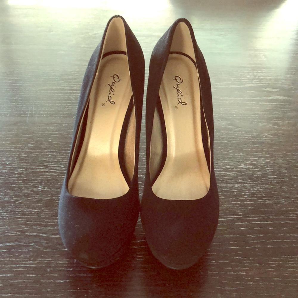 Suede High Heels